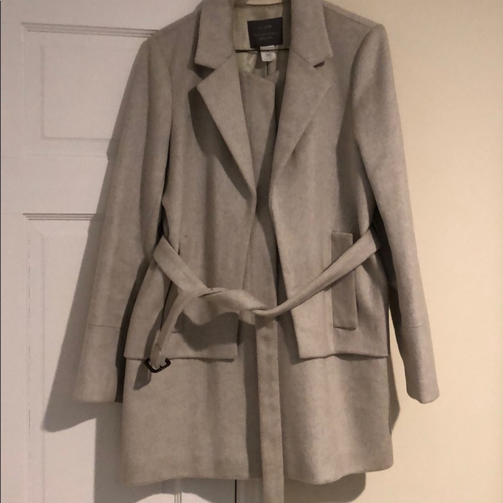 J. CREW grey wool blazer layer peacoat Nello Gori